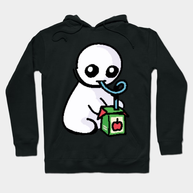 TBH creature drinking apple juice with a silly straw Hoodie by imperceiveable